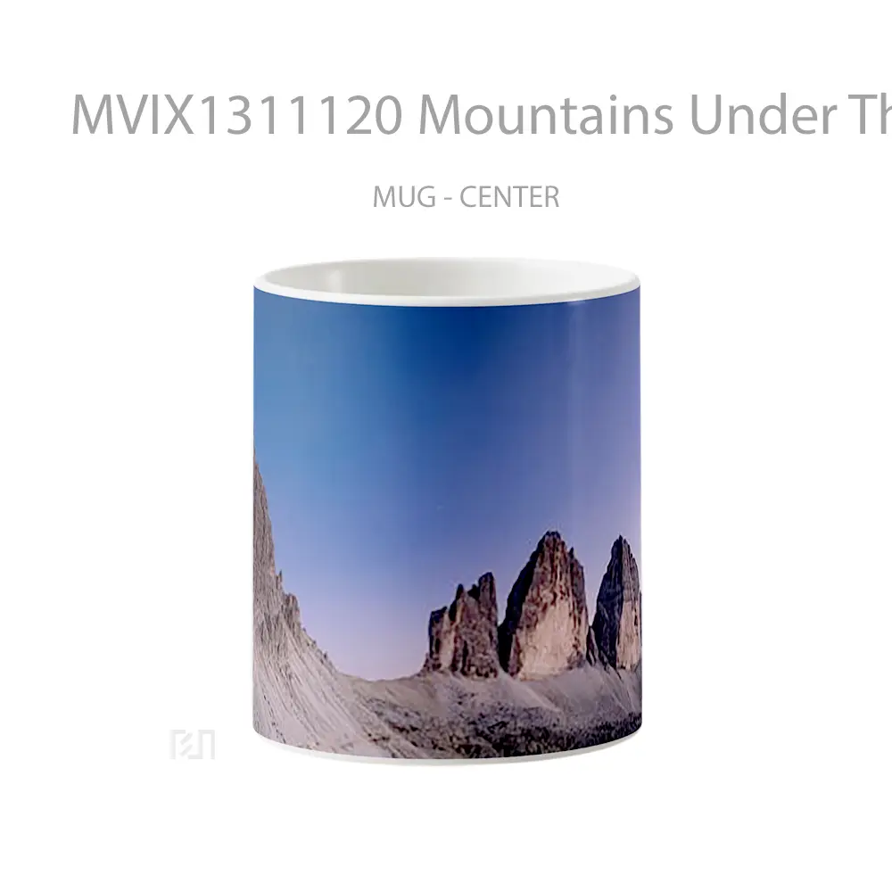 Mug Mountains Under The Blue Sky Gelas Pemandangan Alam