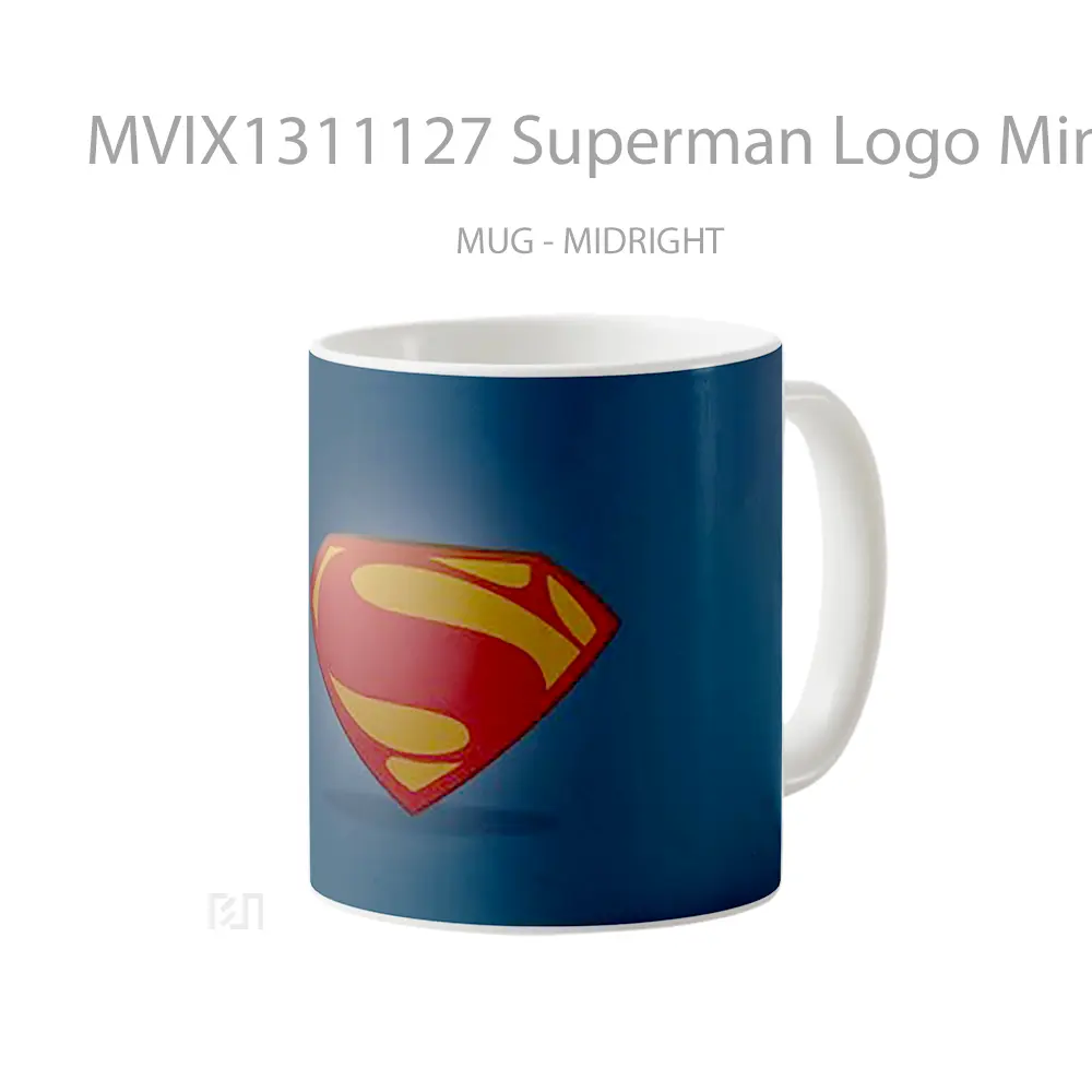 Mug Superman Logo Minimal Gelas Superhero - All-side / Desain