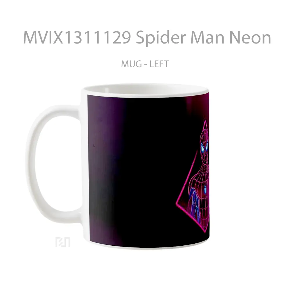 Mug Spider Man Neon Gelas Superhero - All-side / Desain