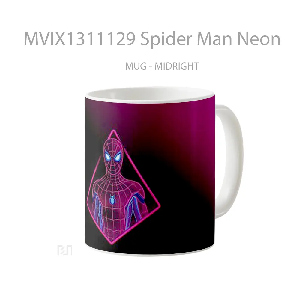 Mug Spider Man Neon Gelas Superhero - All-side / Desain