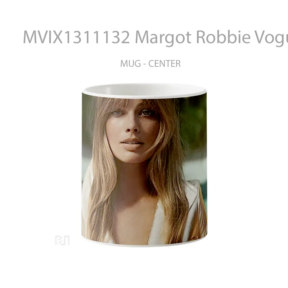 Mug Margot Robbie Vogue Uk Gelas Keramik Unik