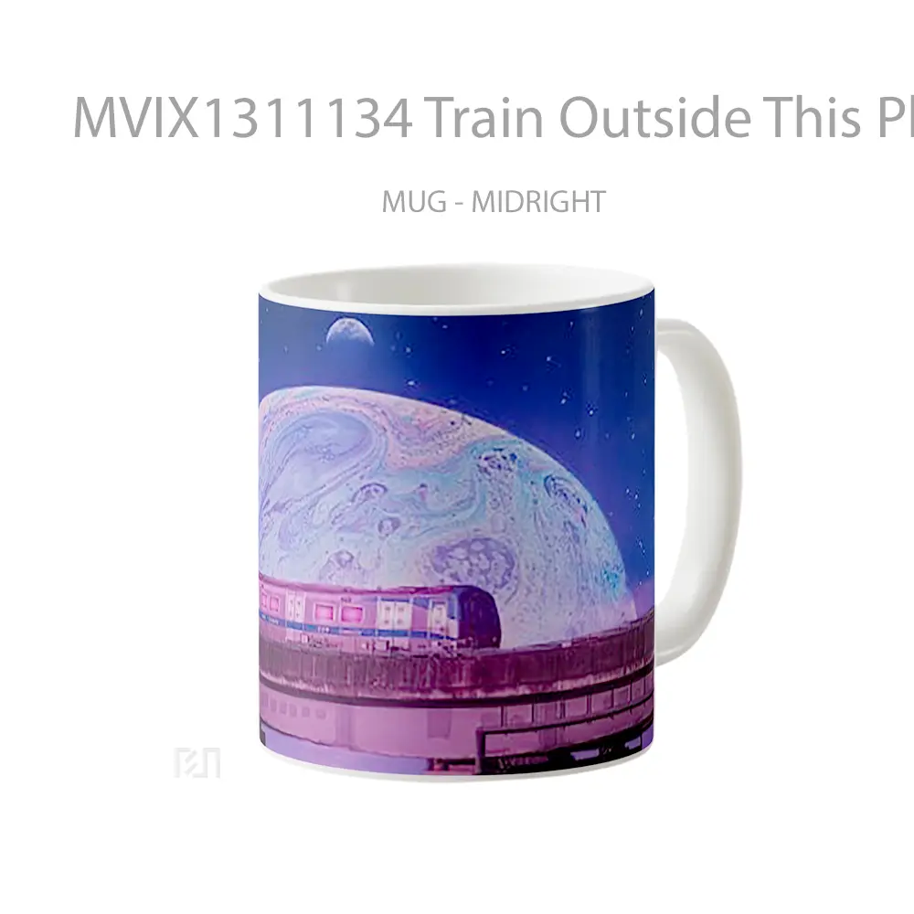 Mug Train Outside This Planet Gelas Astronomi - All-side / Desain