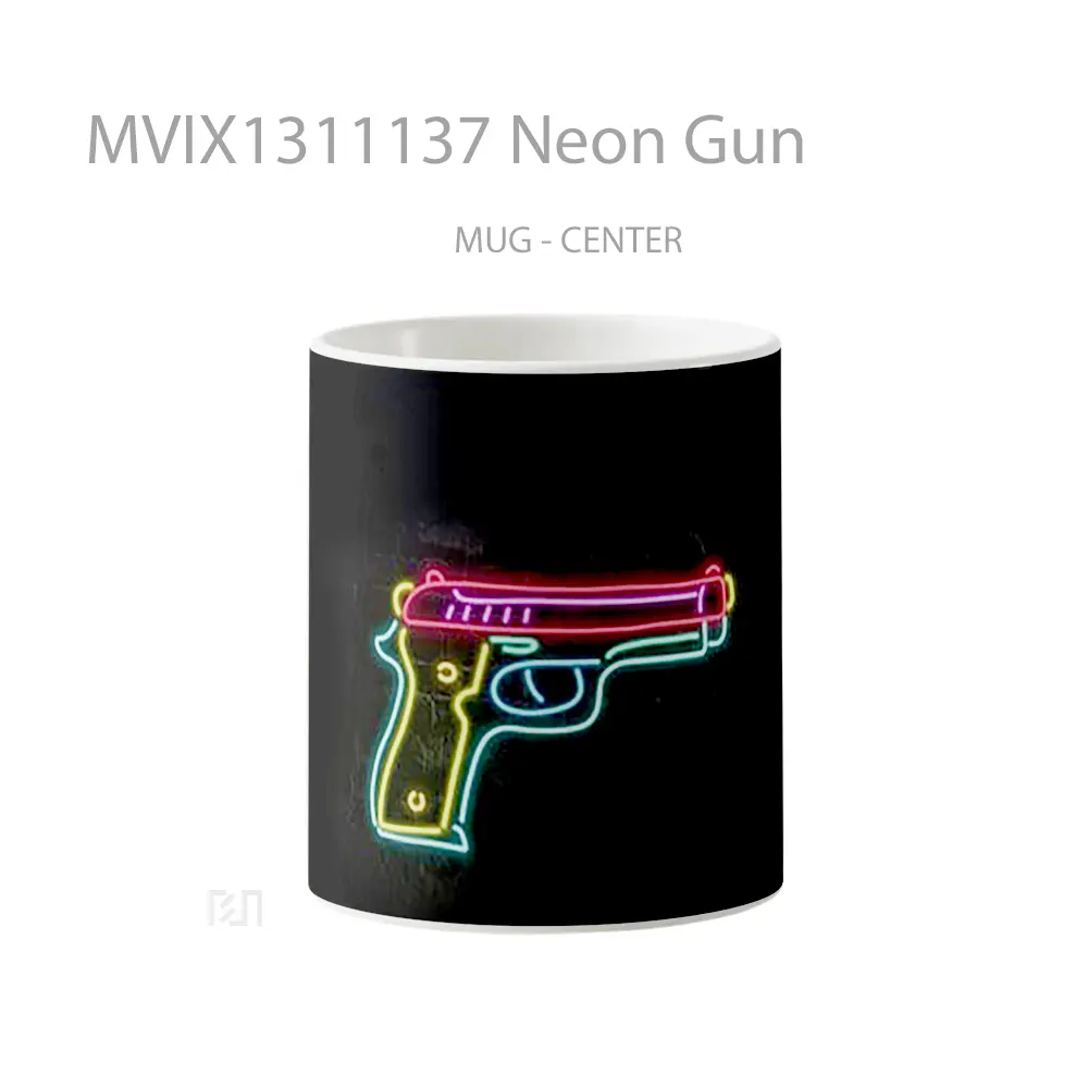 Mug Neon Gun Gelas Keramik Unik