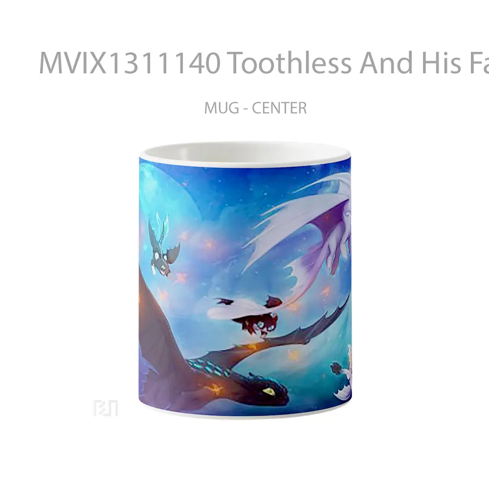 Mug Toothless And His Family Gelas Keramik Unik