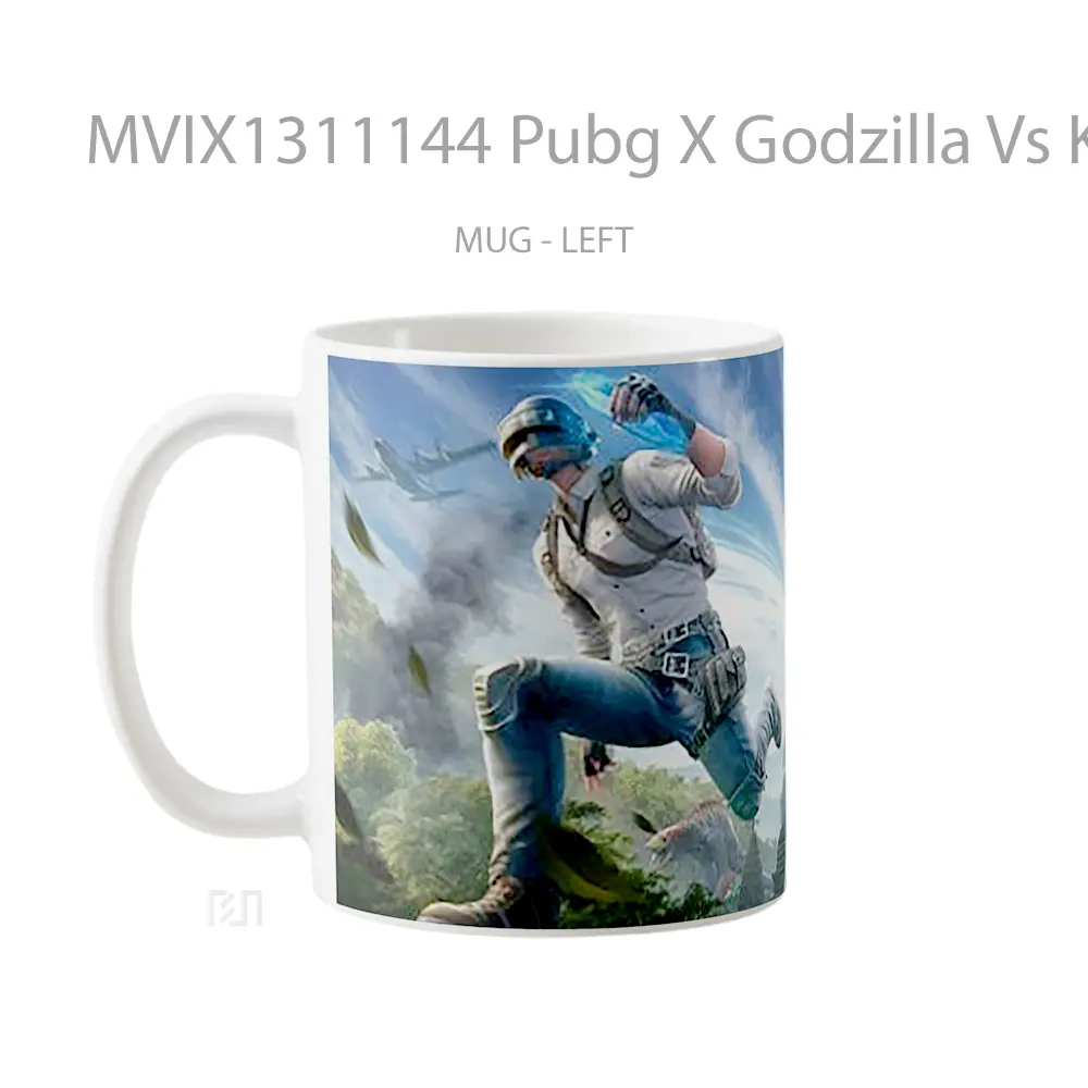 Mug Pubg X Godzilla Vs Kong Cangkir Gamer - All-side / Desain