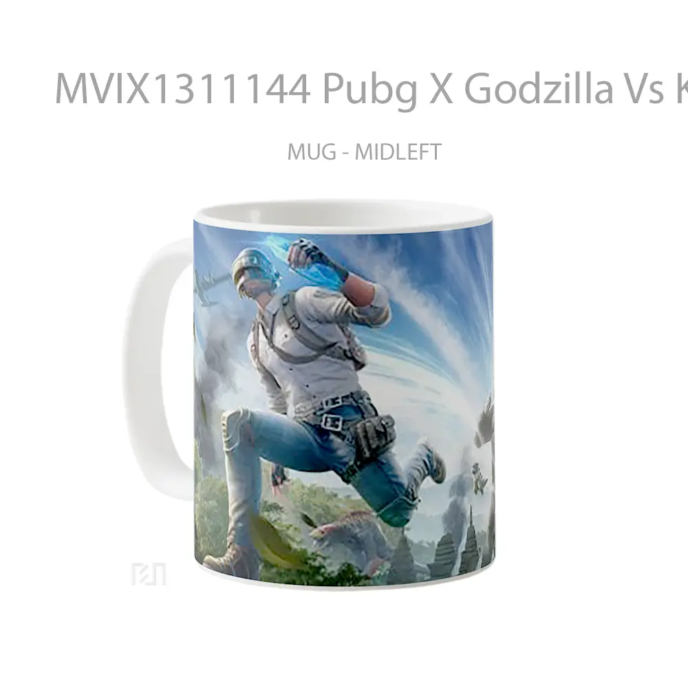 Mug Pubg X Godzilla Vs Kong Cangkir Gamer - All-side / Desain