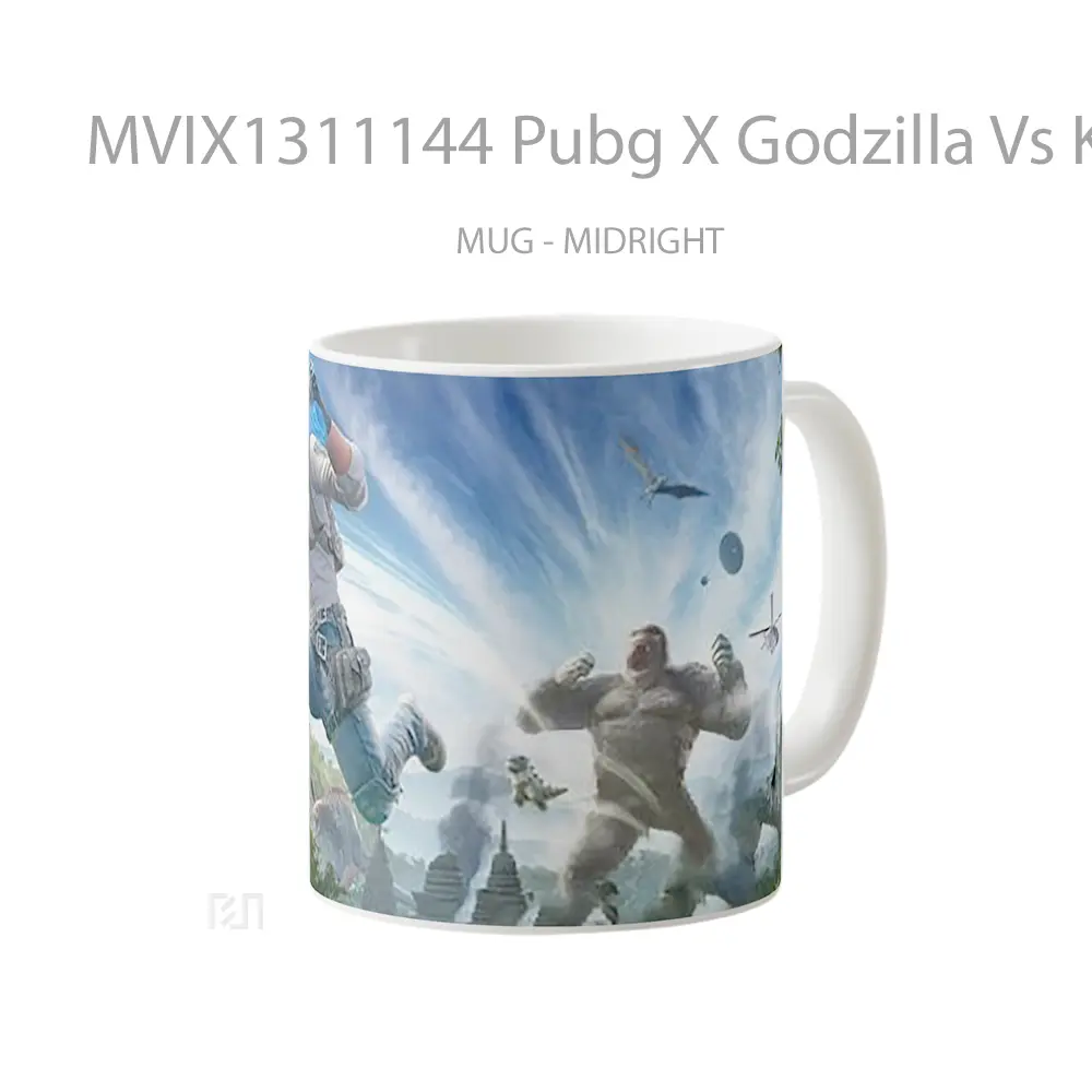 Mug Pubg X Godzilla Vs Kong Cangkir Gamer - All-side / Desain