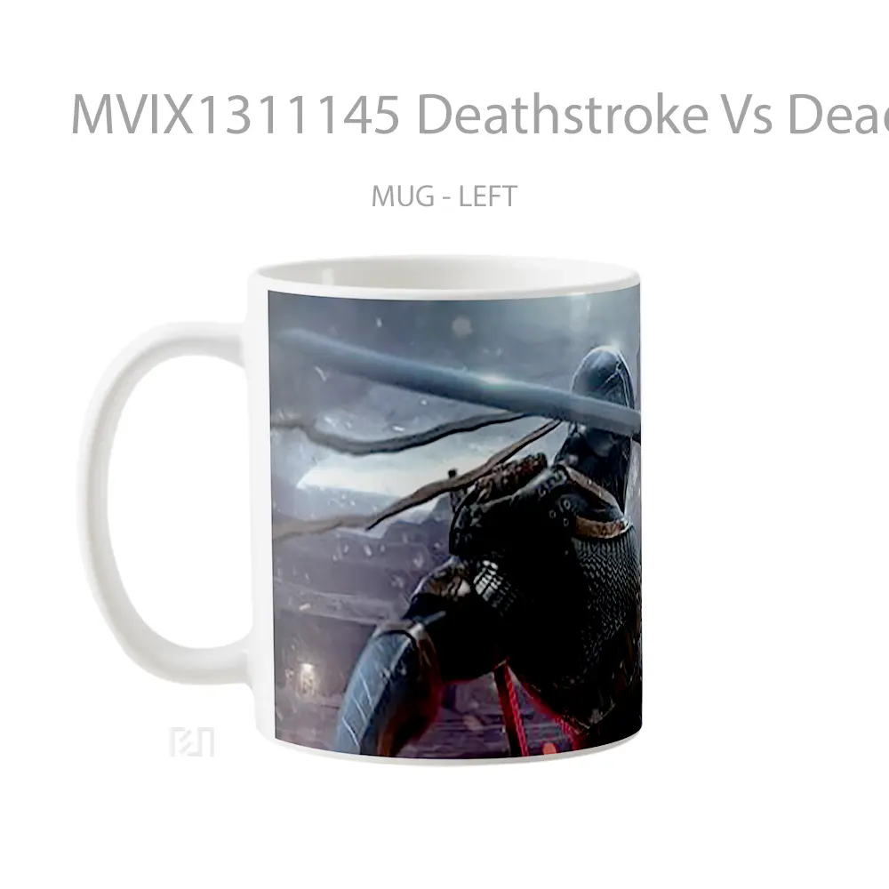 Mug Deathstroke Vs Deadshot Fight Gelas Keramik Unik - All-side / Desain