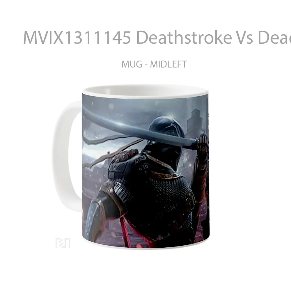 Mug Deathstroke Vs Deadshot Fight Gelas Keramik Unik - All-side / Desain
