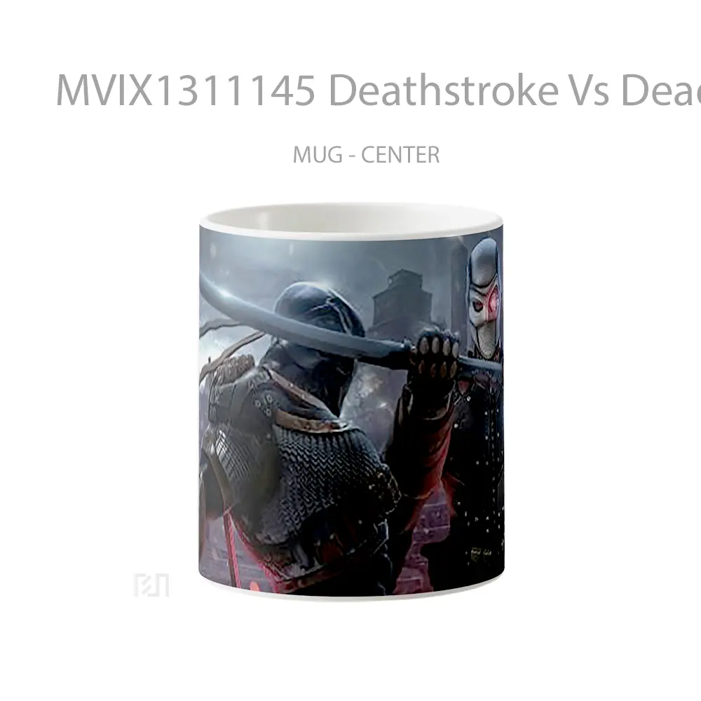 Mug Deathstroke Vs Deadshot Fight Gelas Keramik Unik