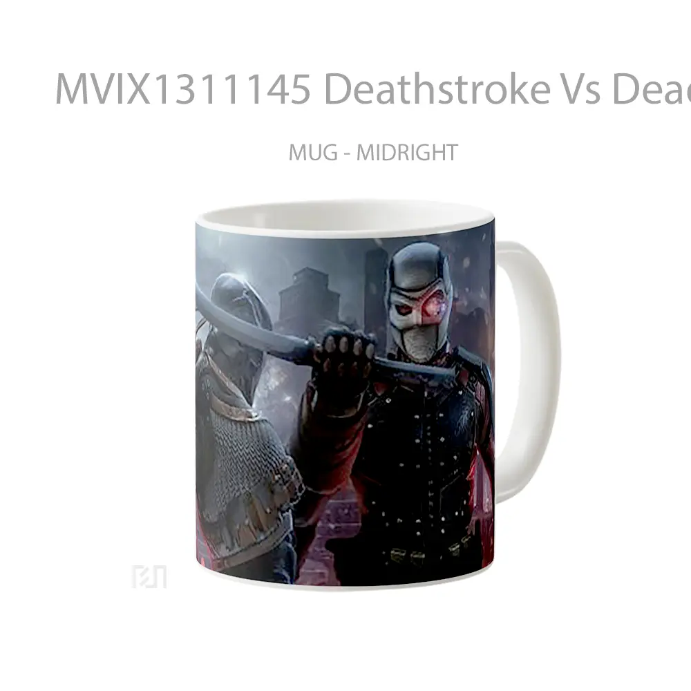 Mug Deathstroke Vs Deadshot Fight Gelas Keramik Unik - All-side / Desain