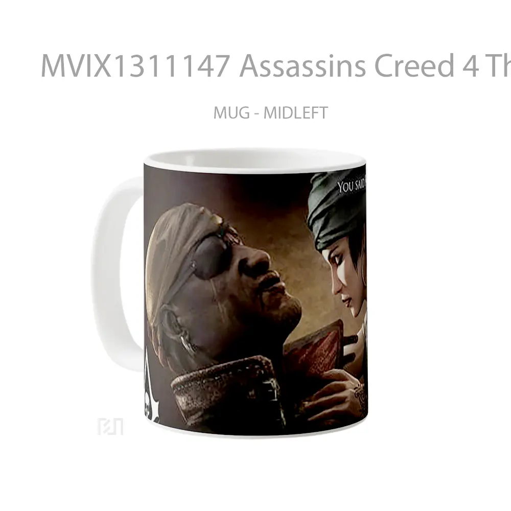 Mug Assassins Creed 4 The Rebel Cangkir Gamer - All-side / Desain