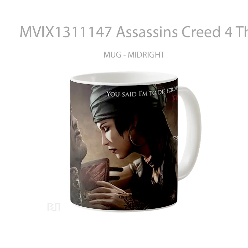 Mug Assassins Creed 4 The Rebel Cangkir Gamer - All-side / Desain