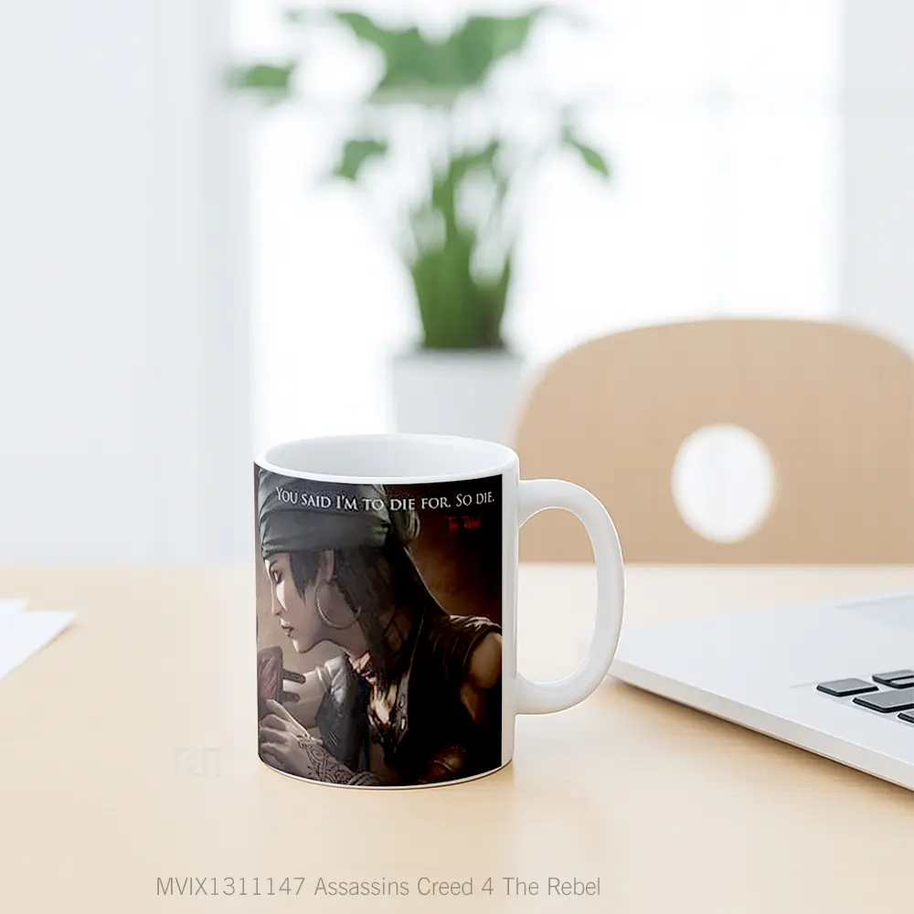 Mug Assassins Creed 4 The Rebel Cangkir Gamer - All-side / Desain