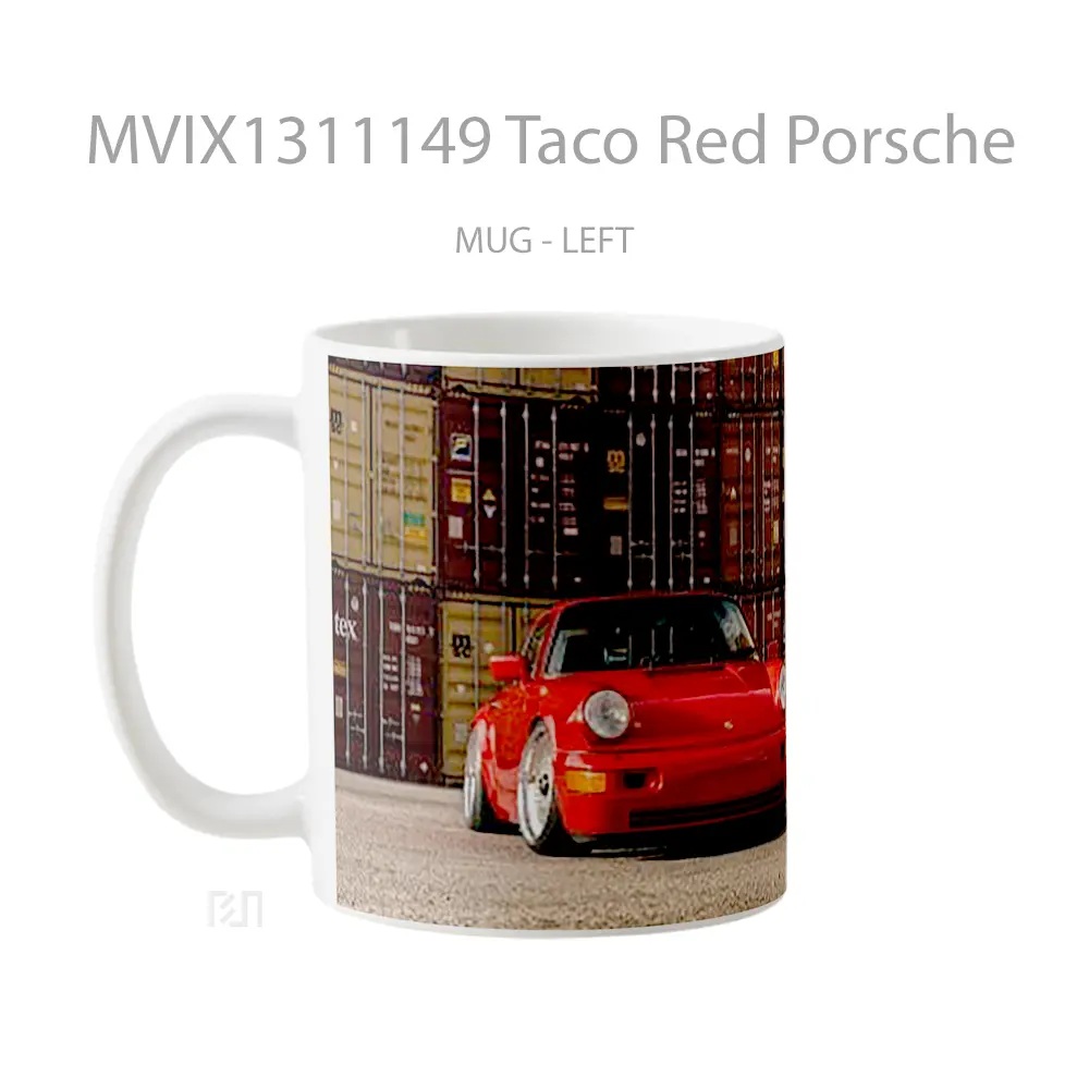 Mug Taco Red Porsche Cangkir Mobil - All-side / Desain