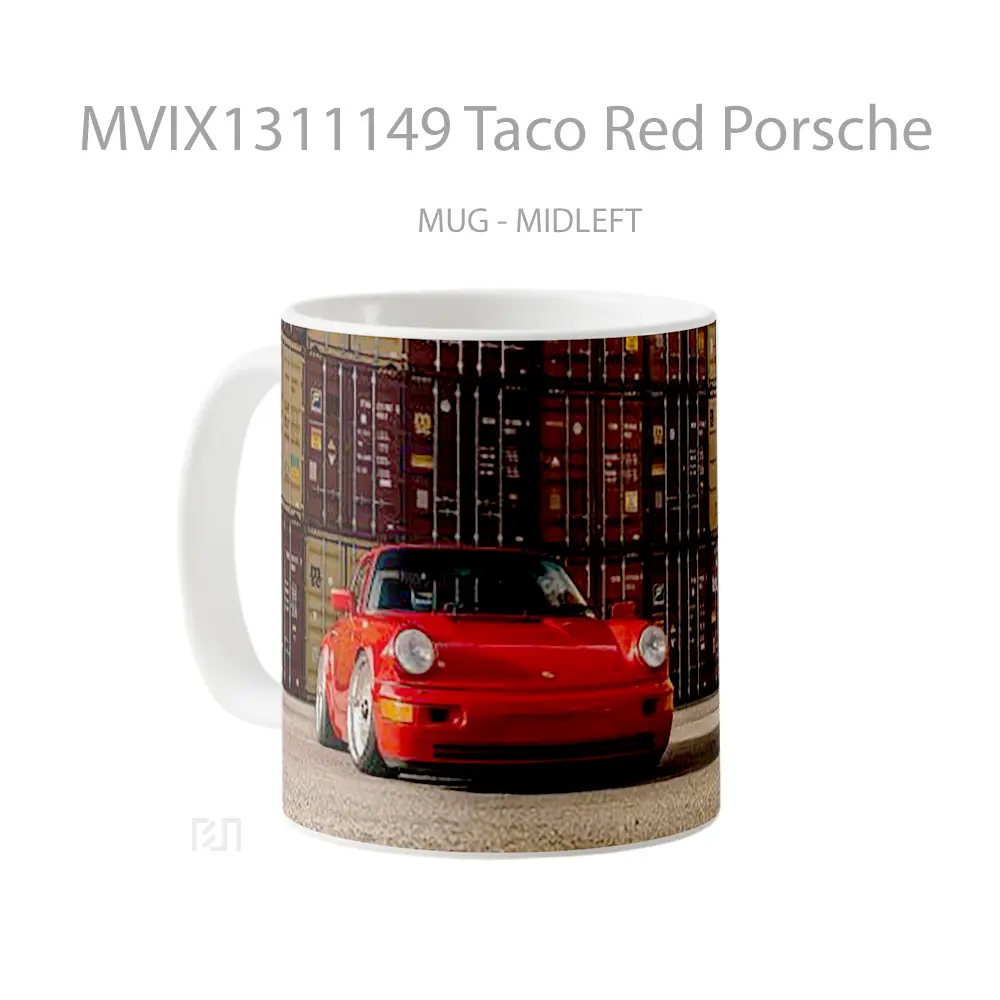 Mug Taco Red Porsche Cangkir Mobil - All-side / Desain