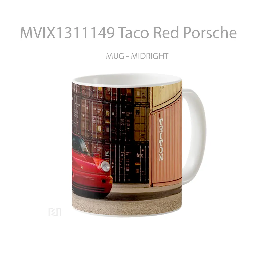Mug Taco Red Porsche Cangkir Mobil - All-side / Desain