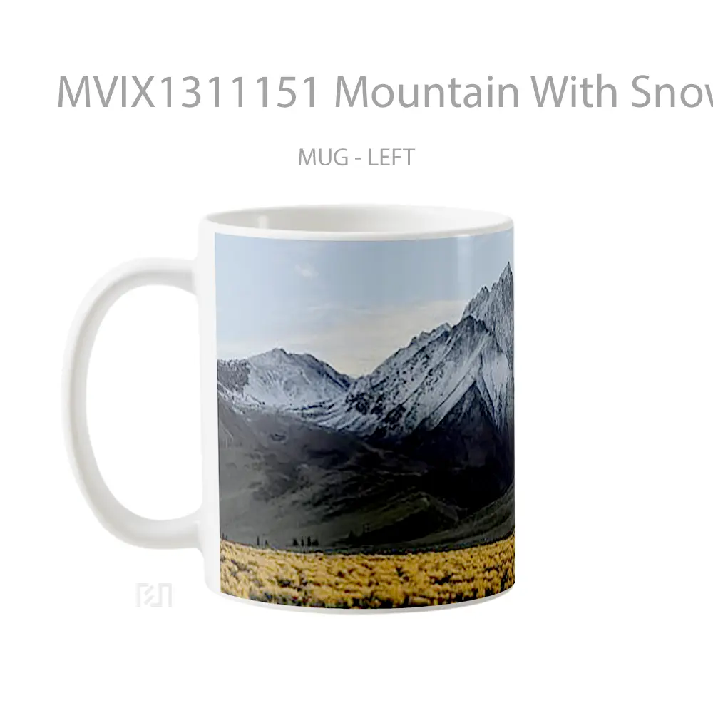 Mug Mountain With Snow In The Summer Gelas Pemandangan Alam - All-side / Desain