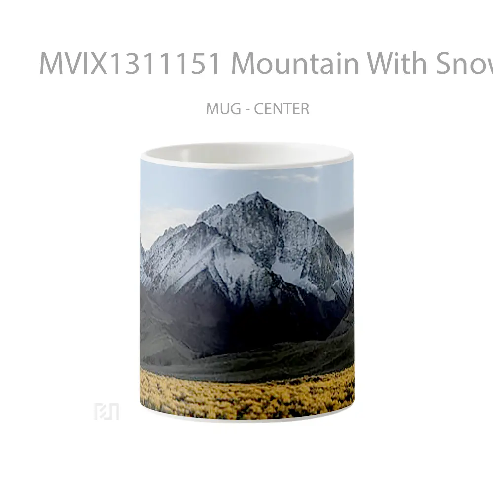 Mug Keramik Premium SNI - Mug Mountain With Snow In The Summer Gelas Pemandangan Alam