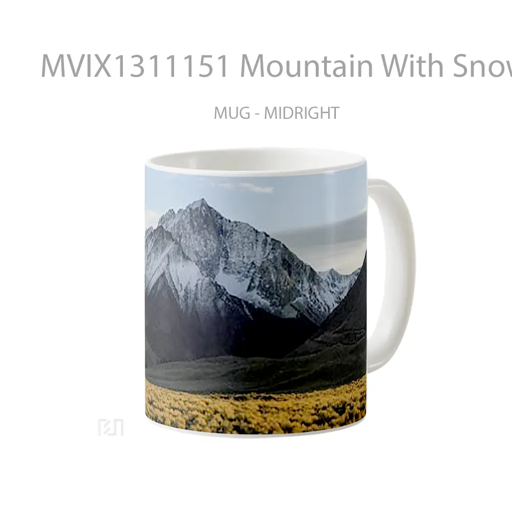 Mug Mountain With Snow In The Summer Gelas Pemandangan Alam - All-side / Desain