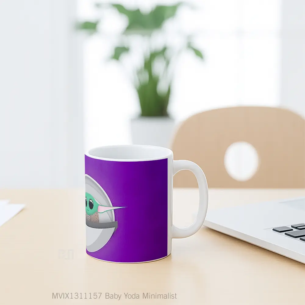 Mug Baby Yoda Minimalist Gelas Star Wars - All-side / Desain