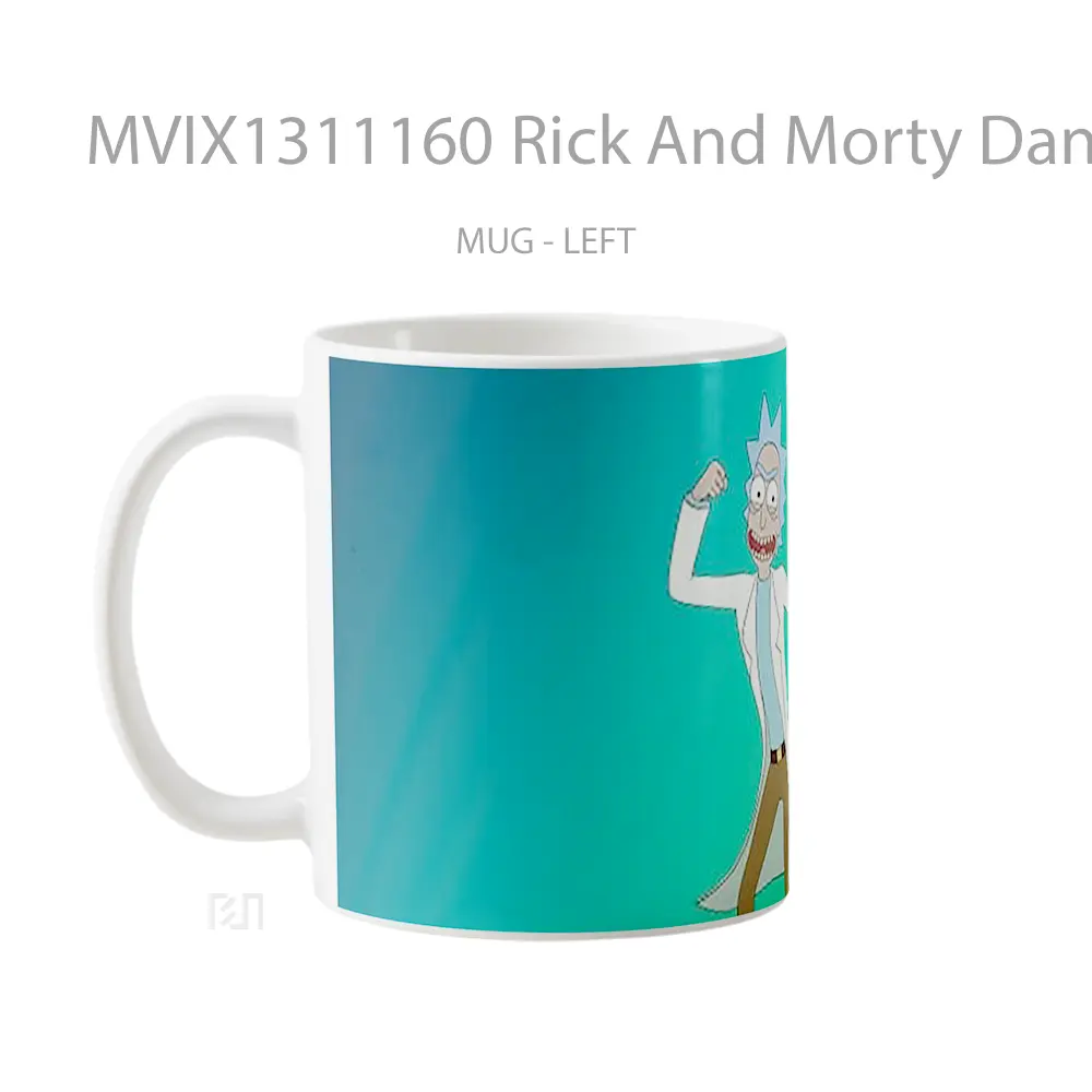 Mug Rick And Morty Dancing Gelas Kartun - All-side / Desain