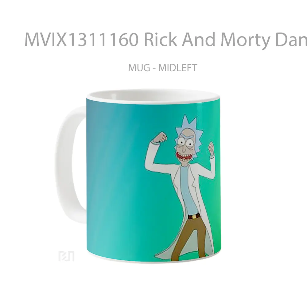 Mug Rick And Morty Dancing Gelas Kartun - All-side / Desain