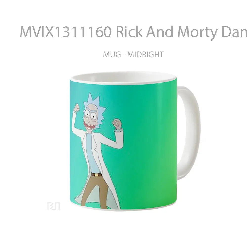 Mug Rick And Morty Dancing Gelas Kartun - All-side / Desain