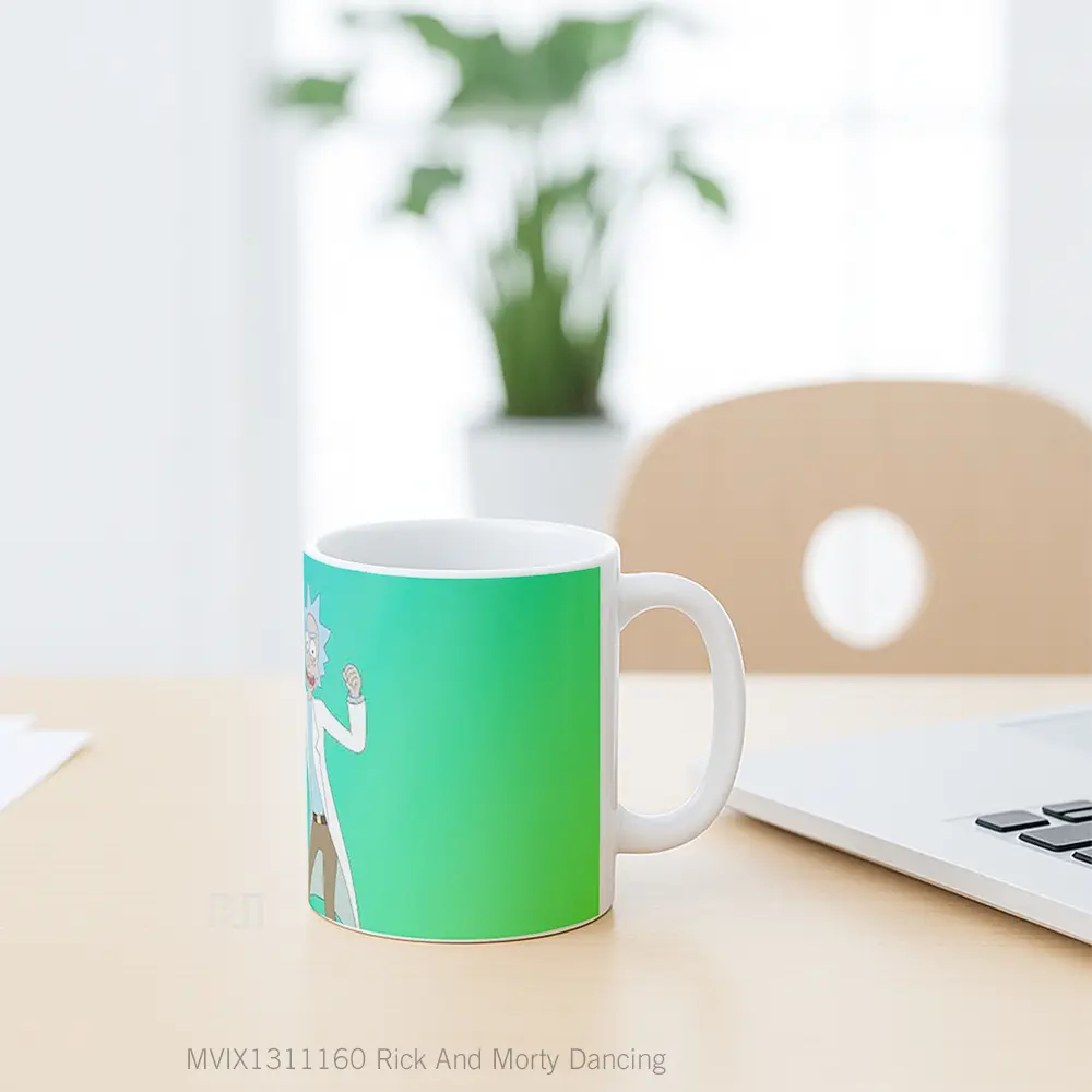 Mug Rick And Morty Dancing Gelas Kartun - All-side / Desain
