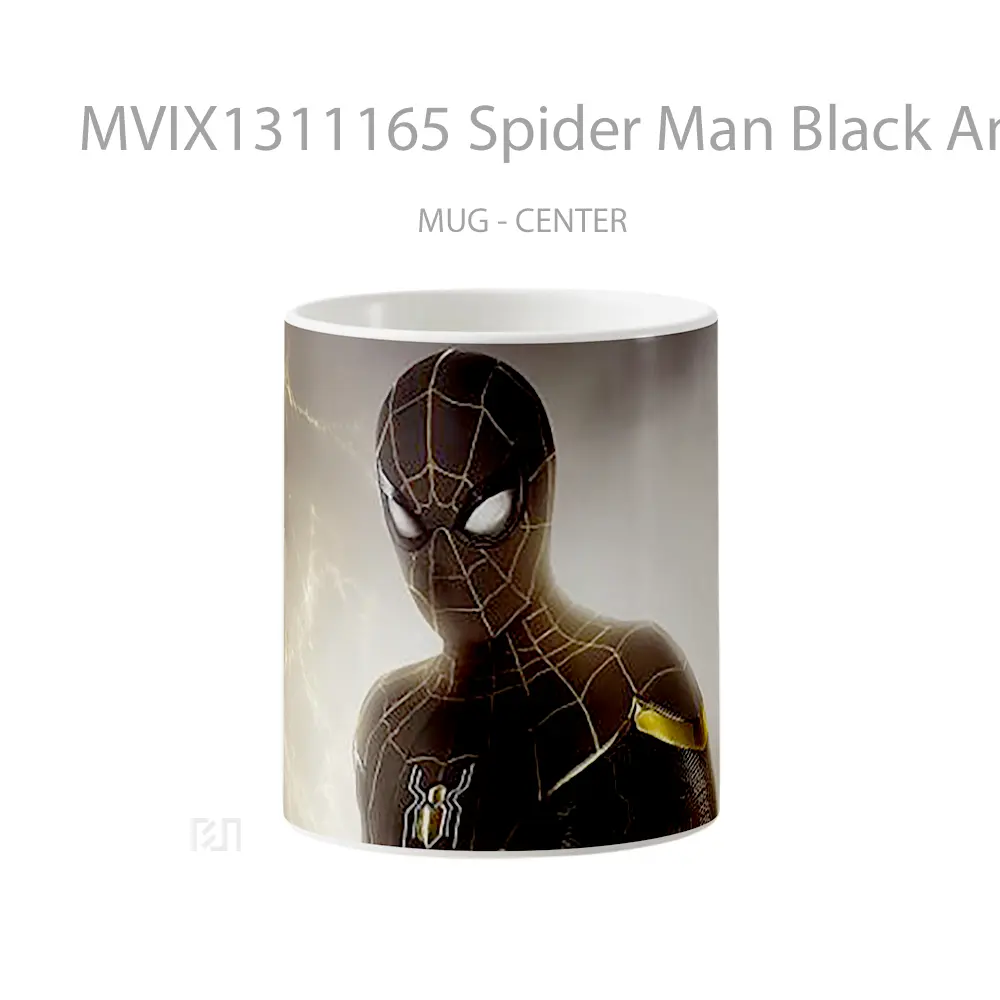 Mug Spider Man Black And Gold Suit Gelas Superhero