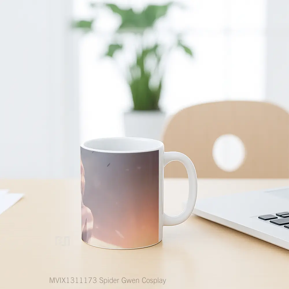 Mug Spider Gwen Cosplay Gelas Keramik Unik - All-side / Desain