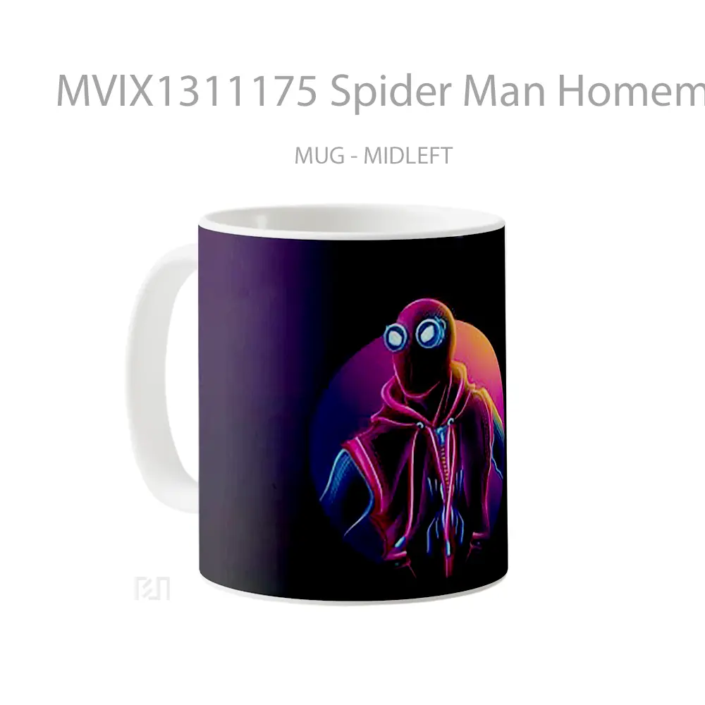 Mug Spider Man Homemade Suit Neon Gelas Superhero - All-side / Desain