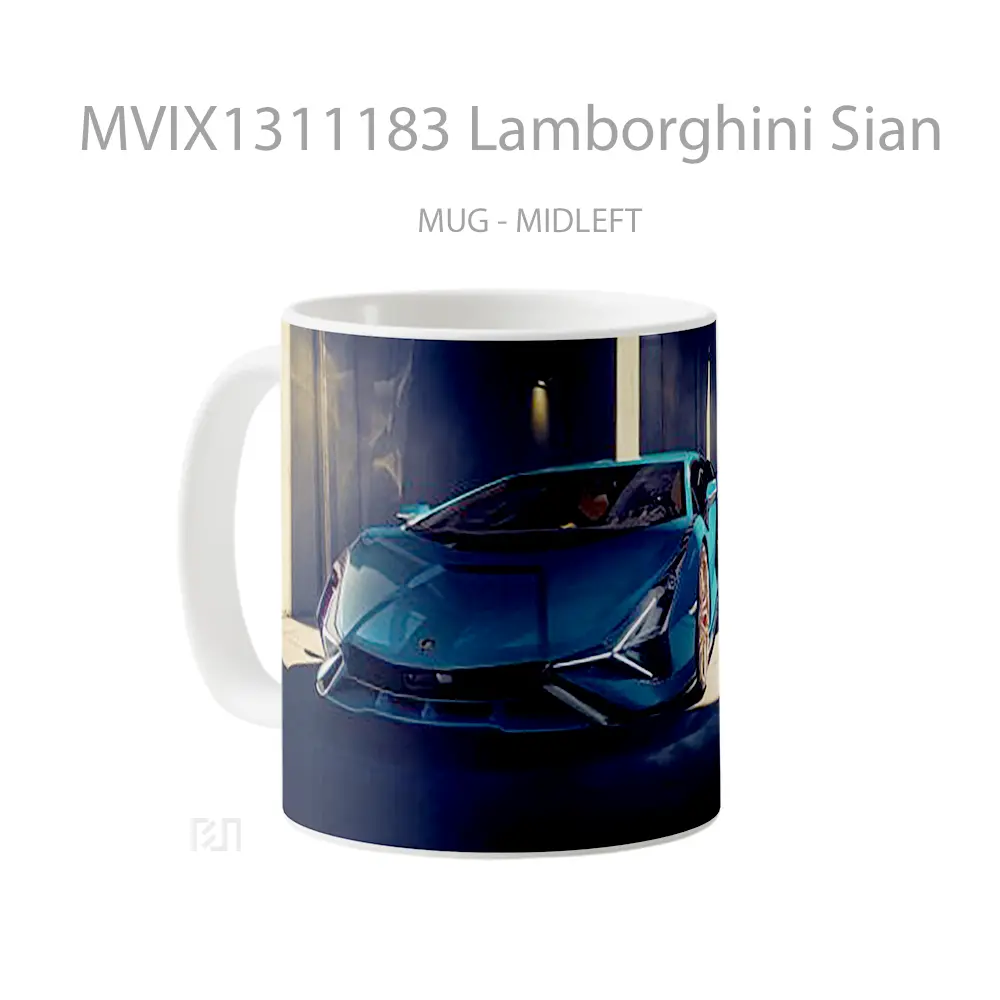 Mug Lamborghini Sian Cangkir Mobil - All-side / Desain