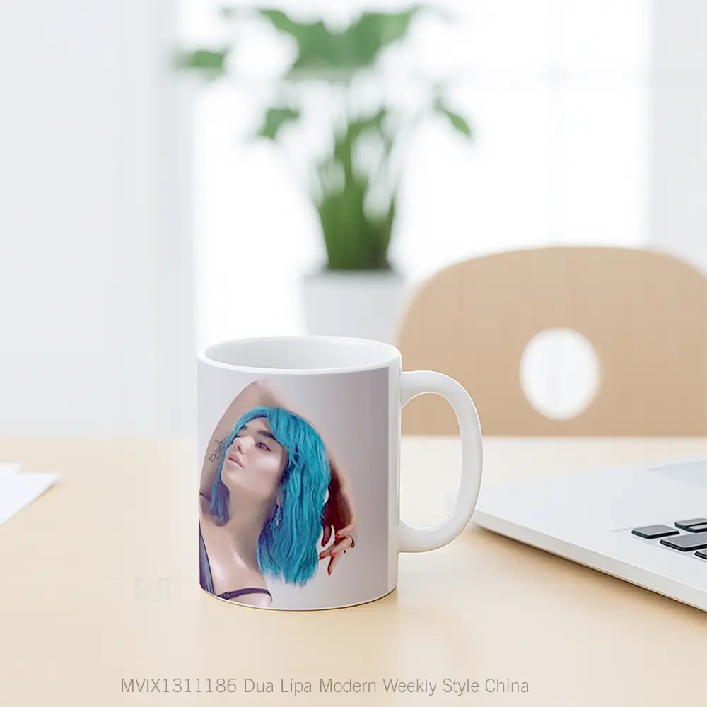 Mug Dua Lipa Modern Weekly Style China Gelas Selebriti - All-side / Desain