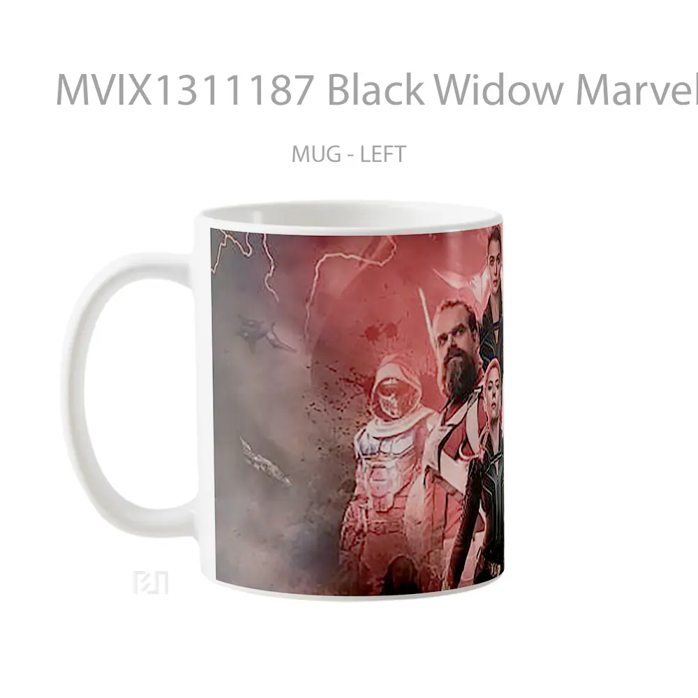 Mug Black Widow Marvel Studios Fanart Gelas Superhero - All-side / Desain
