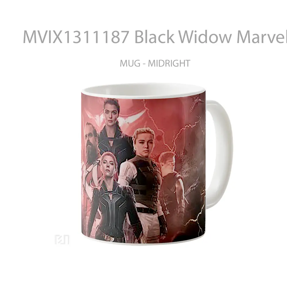 Mug Black Widow Marvel Studios Fanart Gelas Superhero - All-side / Desain