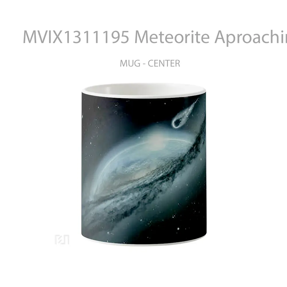 Mug Meteorite Aproaching The Earth Gelas Keramik Unik