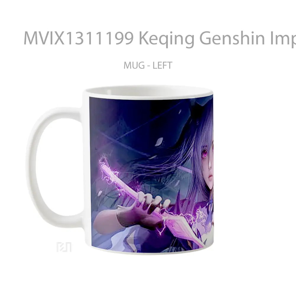 Mug Keqing Genshin Impact Cangkir Gamer - All-side / Desain