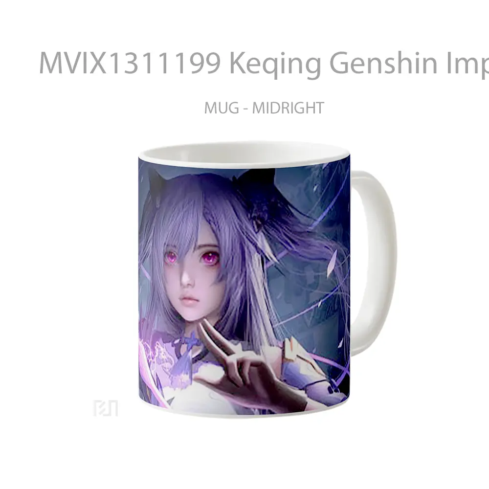 Mug Keqing Genshin Impact Cangkir Gamer - All-side / Desain