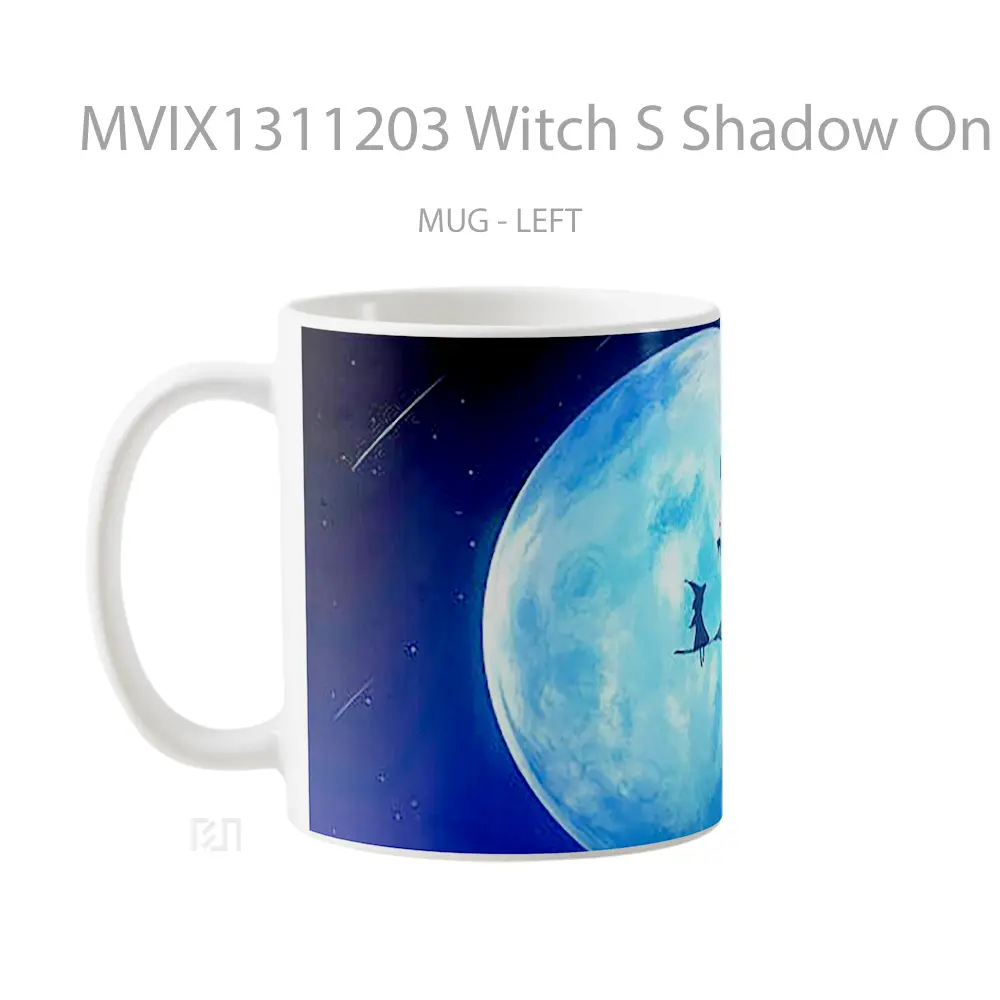 Mug Witch S Shadow On The Moon Gelas Fantasi - All-side / Desain