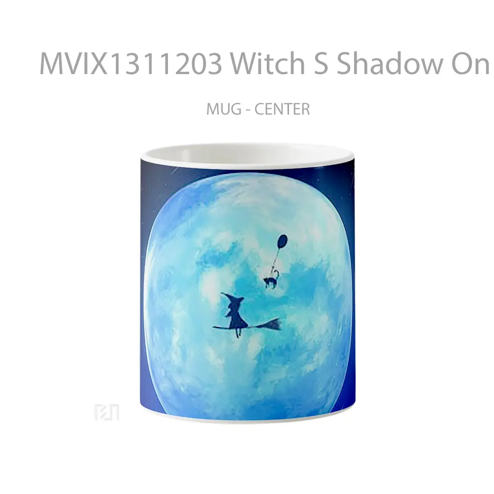 Mug Witch S Shadow On The Moon Gelas Fantasi