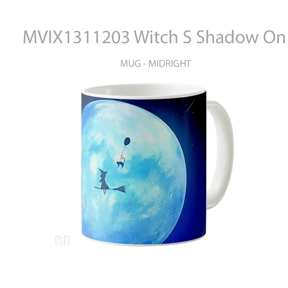 Mug Witch S Shadow On The Moon Gelas Fantasi - All-side / Desain