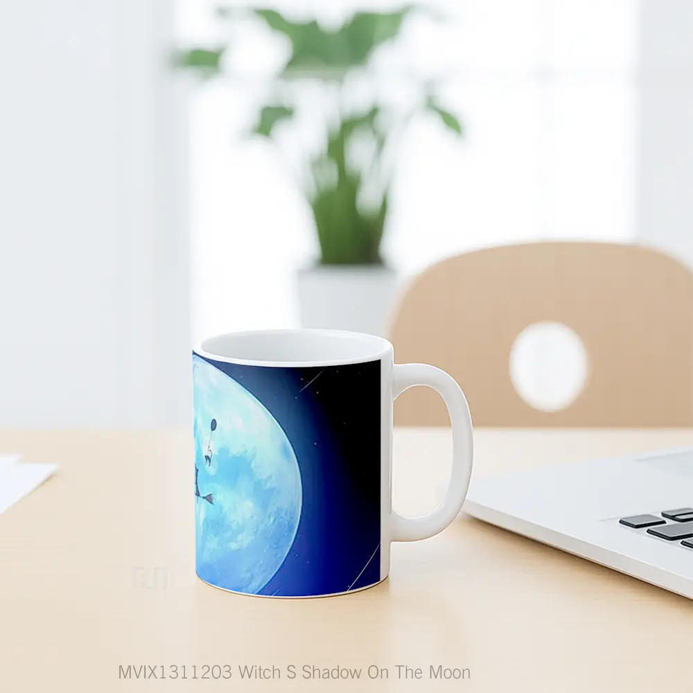 Mug Witch S Shadow On The Moon Gelas Fantasi - All-side / Desain