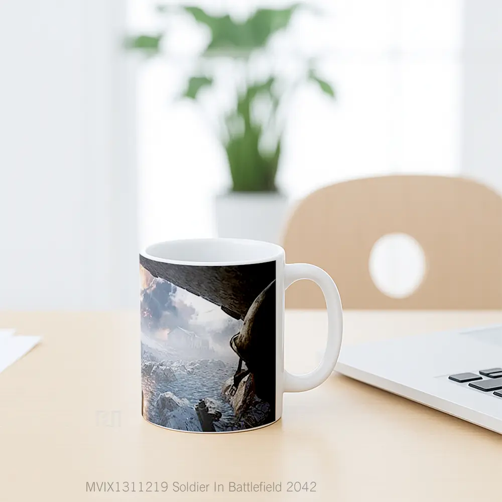 Mug Soldier In Battlefield 2042 Gelas Keramik Unik - All-side / Desain