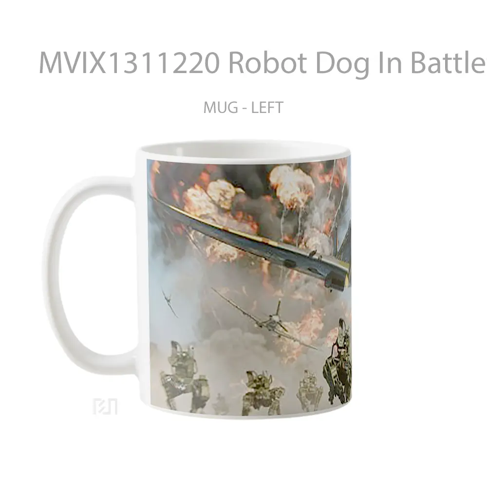 Mug Robot Dog In Battlefield 2042 Gelas Hewan Lucu - All-side / Desain