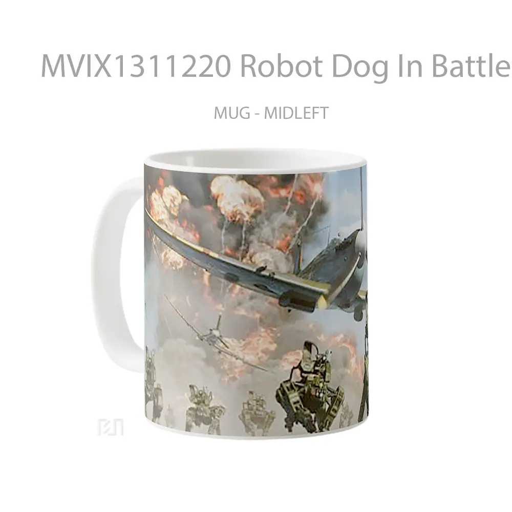 Mug Robot Dog In Battlefield 2042 Gelas Hewan Lucu - All-side / Desain