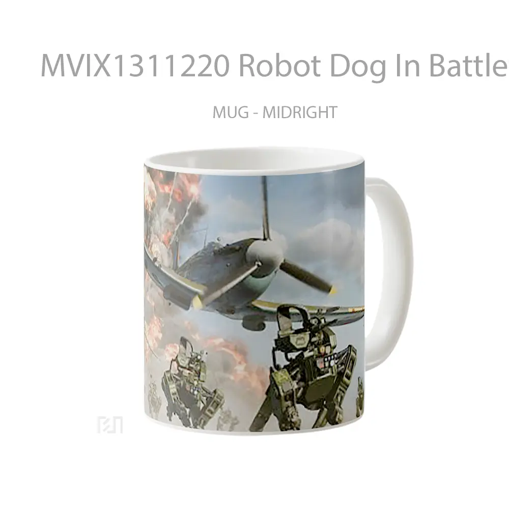 Mug Robot Dog In Battlefield 2042 Gelas Hewan Lucu - All-side / Desain