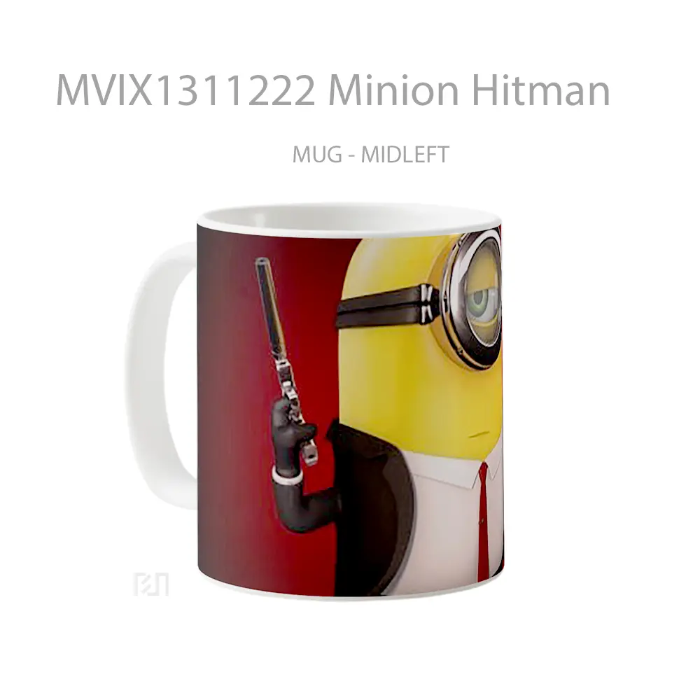 Mug Minion Hitman Gelas Kartun - All-side / Desain