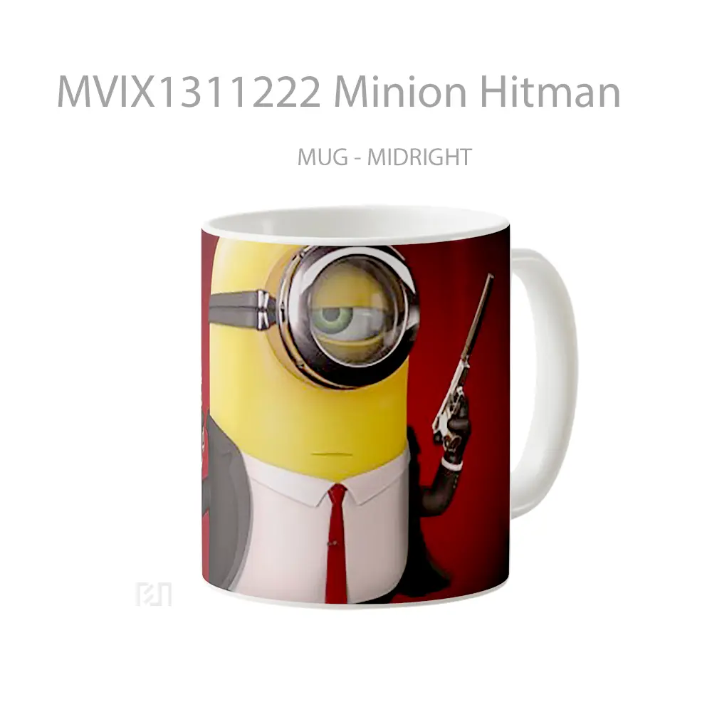 Mug Minion Hitman Gelas Kartun - All-side / Desain