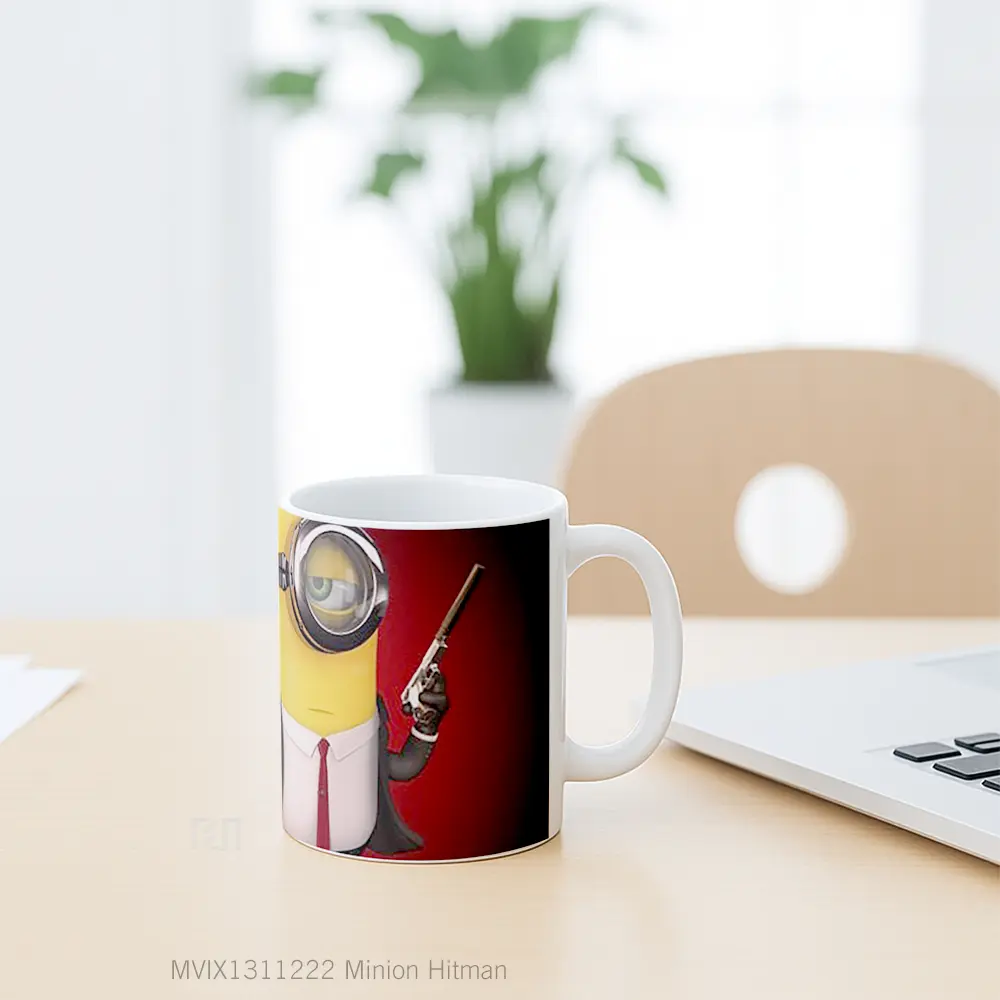 Mug Minion Hitman Gelas Kartun - All-side / Desain